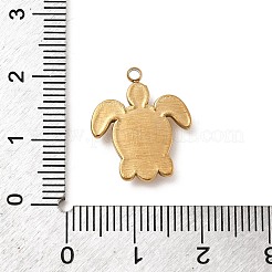304ステンレスペンダント  海洋コレクション  イオンプレーティング（ip）  カメ  18x15x3mm  穴：1.5mm&nbsp;STAS-B113-10G-03