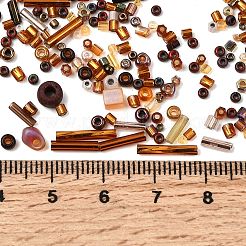 ミユキシードビーズミックス  日本製シードビーズ  混合形状  コーヒー  1~9x1.5~2mm  穴：0.5~1mm&nbsp;X-SEED-Z005-01A