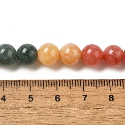 天然の天然翡翠ビーズ連売りを染めた  ラウンド  ミックスカラー  8mm  穴：1.2mm  約23個/連  7.28インチ（18.5cm）&nbsp;G-G021-02B-21