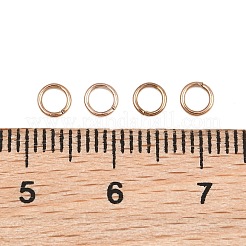 304ステンレススチールオープン丸カン  イオンプレーティング（ip）  ローズゴールド  4x0.6mm  内径：3mm  22ゲージ&nbsp;SA-CBAF81C-01B-RG