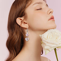 80個8スタイル手作りランプワークビーズ  ハート＆星＆ロンデル＆バラの花  ミックスカラー  9~12x9~12x6.5~8mm  穴：0.8~2mm  10個/スタイル&nbsp;LAMP-SC0001-88