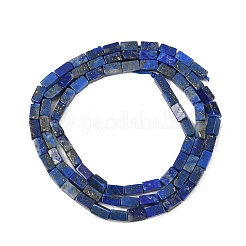 天然石ラピスラズリビーズ連売り  直方体の  4~5x2.5x2~2.5mm  穴：0.7mm  約82個/連  14.96インチ（38cm）&nbsp;GG-CBAF7D8-02
