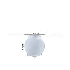 DIYワインボトルストッパーシリコンモールド  レジン型  粘土工芸の金型ツール  ラウンド  ホワイト  39x38mm&nbsp;SIMO-PW0001-133J