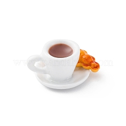 合金エナメルチャーム  朝食の魅力  ゴールドカラー  コーヒー  8x15x11mm  穴：2.5x1.5mm&nbsp;ENAM-E362-05D