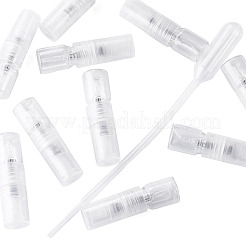 ガラス香水瓶10個  コラム  使い捨てプラスチックスポイト1個付き  透明  1.3x4.45cm  容量：1ml（0.03fl.oz）&nbsp;AJEW-TADJ0001-24