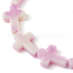 7個 7色クロスアクリルビーズストレッチブレスレット 女性用 男性用  ミックスカラー  内径：2インチ（5.1cm）  1pc /カラー&nbsp;BJEW-JB11434
