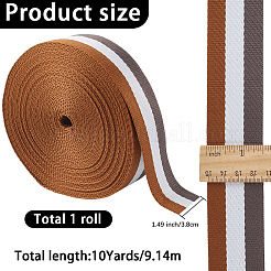 10ヤードのポリエステルリボン  洋服アクセサリー  キャメル  1-1/2インチ（38mm）&nbsp;OCOR-GF0005-03