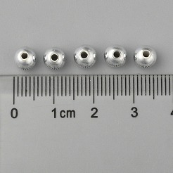 メッキプラスチックアクリルラウンドビーズ  銀メッキ  6mm  穴：1mm  約4500個/ポンド&nbsp;PACR-L003-6mm-S