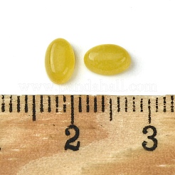 天然石ホワイトジェイドカボション  オーバル  染め  ゴールド  6x4x2~2.5mm&nbsp;G-A094-01A-32