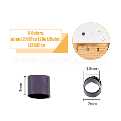 ハロウィンテーマのプラスチックチューブビーズ12702色6個  コラム  ミックスカラー  3x2mm  穴：1.8mm  2117個/カラー  12702pc&nbsp;FIND-DC0006-28A