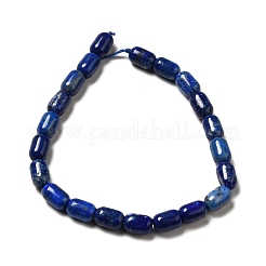天然石ラピスラズリビーズ連売り  コラム  9x6mm  穴：1~1.2mm  約20~21個/連  7.09~7.48インチ（18~19cm）&nbsp;G-G980-15