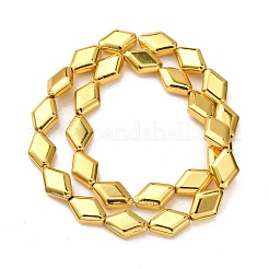 電気メッキガラスビーズセット  菱形  ミックスカラー  15x10.5x5mm  穴：1mm  約27個/連  15.12''（38.4センチメートル）&nbsp;EGLA-H109-11