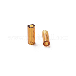 透明なガラスラッパビーズ  丸い穴  サドルブラウン  3~8x2mm  穴：0.7mm  約450g /ポンド&nbsp;SEED-N005-001-C07