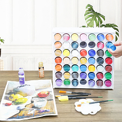 49穴プラスチックペイントオーガナイザースタンド  ピグメント壁掛け収納ラック  ホワイト  31.5x10x33cm&nbsp;ODIS-WH0038-132