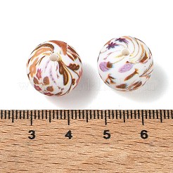 花柄シリコンビーズ  ラウンド  カラフル  15mm  穴：3mm&nbsp;SL-CBAC986-03A