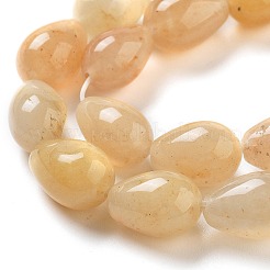 天然トペズ翡翠ビーズ連売り  ティアドロップ  12x8mm  穴：1.2mm  約33~34個/連  15.16~16.54''（38.5~42センチメートル）&nbsp;G-B106-A27-02