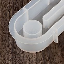 DIY シリコンホルダー型  レジン型  粘土工芸の金型ツール  ホワイト  オーバル  155x55x25mm  内径：19mm&nbsp;LS-SIMO-Z002-01B