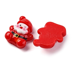 赤いクリスマステーマの樹脂カボション  サンタクロース  24x19x8.5mm&nbsp;RESI-R451-01H