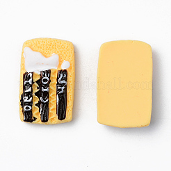 樹脂カボション  模造食品  不透明な  クッキー  おいしい言葉で  シャンパンイエロー  28x17.5x6.5mm&nbsp;RESI-R429-19C
