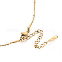 1mm 304ステンレススチール製サテライトチェーンネックレス  イオンプレーティング（ip）  18KGP本金メッキ  15.94~16.14インチ（40.5~41cm）&nbsp;NJEW-N058-07A-G