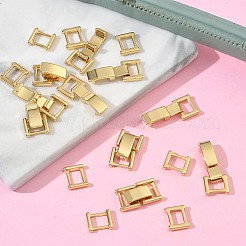 シェグレース真鍮製腕時計バンド留め具  カドミウムフリーと鉛フリー＆ニッケルフリー  長方形  18KGP本金メッキ  16x8.5x4mm&nbsp;XGRQ3P718-649G