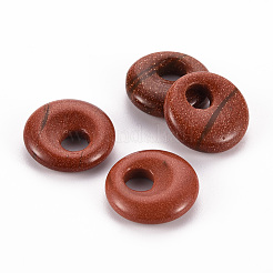 天然＆合成混合原石のペンダント  ドーナツ/円盤  17.5~18.5x5.5mm  穴：5.5mm&nbsp;G-T122-67