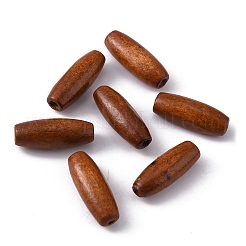 レトロな木製ビーズ  染め  オーバル  サドルブラウン  22x8mm  穴：2mm&nbsp;WOOD-WH0109-19C-01