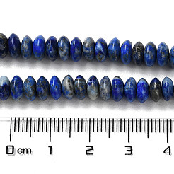 天然石ラピスラズリビーズ連売り  ソーサービーズ  ロンデル  6~6.5x3mm  穴：1mm  約118~119個/連  15.35''（39センチメートル）&nbsp;G-Z030-A22-01