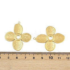 304ステンレスペンダント  イオンプレーティング（ip）  花のチャーム  18KGP本金メッキ  38.5x32.5x1.5mm  穴：1.8mm&nbsp;STAS-I342-04G