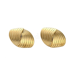 304ステンレススチールスタッドピアス  ゴールドカラー  オーバル  19x26mm&nbsp;LS-EJEW-Q040-02B-G