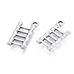 チベット風合金チャーム  鉛フリー＆カドミウムフリー  はしご  アンティークシルバー  15x8x2mm  穴：1.2mm  約862個/500g&nbsp;TIBE-N010-58