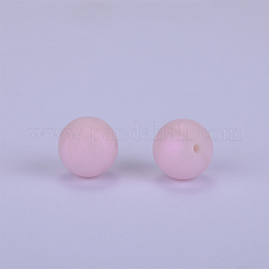 丸いシリコン焦点ビーズ  プラム  15mm  穴：2mm&nbsp;SI-JX0046A-120