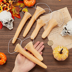 4個 2スタイル ハロウィン いたずらおもちゃ 小道具 PVC プラスチック ロングノーズ  桃パフ  105~165x55x20~22mm  2個/スタイル&nbsp;AJEW-CN0004-49