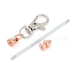合金ビーズペンダント装飾  ローズゴールド  12.2cm&nbsp;KEYC-D288-01RG