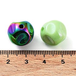 UVメッキ不透明アクリルビーズ  虹色の  蓄光ビーズ  暗闇で光る  イチジク  ミックスカラー  14.5mm  穴：2mm&nbsp;OACR-Z013-01
