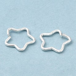 真鍮のオープンリンクリング  カドミウムフリー＆ニッケルフリー＆鉛フリー  スターリング  銀  24ゲージ  8x8x0.5mm  内径：6mm&nbsp;KK-F855-09S