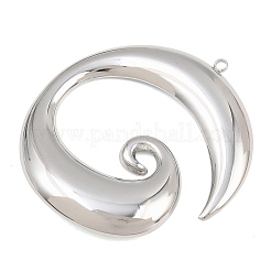 304ステンレスペンダント  スパイラルチャーム  ステンレス鋼色  48.5x45x4mm  穴：1.8mm&nbsp;SA-CBA6E67-10P