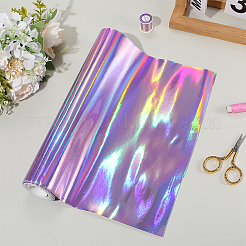 レーザーpuレザー生地  クラフト用品  ライラック  1350x300x0.8mm&nbsp;AJEW-WH20816-059C