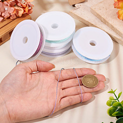 25m 5色編みポリエステルコード  ペット用プラスチックとメタリック糸を使用  ラウンド  ミックスカラー  1mm  約5.47ヤード（5m）/色&nbsp;OCOR-TA0003-44A