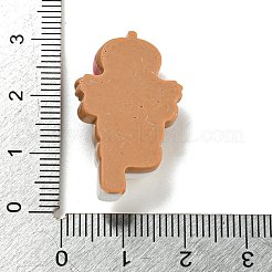クリスマス不透明樹脂デコデンカボション  クマ  29x18x8.5mm&nbsp;RESI-U006-05B