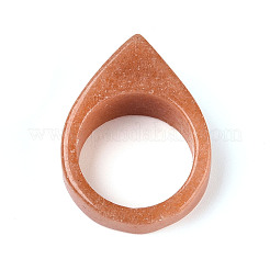 ナチュラルレッドアベンチュリンフィンガーリング  ティアドロップ  11.5~12.5mm  usサイズ6~7 1/4(16.5~17.5mm)&nbsp;G-T143-27