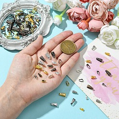 15 種類の真鍮と鉄のスナップオンベイル  ミックスカラー  7~11x3~5x2~4mm  穴：2.5~6x2~7.5mm  10個/スタイル&nbsp;FIND-YW0005-22