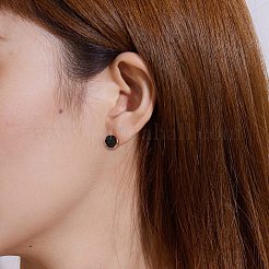 電気メッキドゥルージー樹脂スタッドピアス  鉄製のピンと鋼製のピン付き  フラットラウンド＆ナゲット  ミックスカラー  18個/箱&nbsp;RESI-SZ0001-22