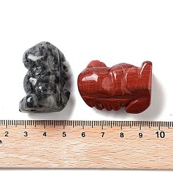 天然および合成宝石彫刻恐竜像装飾  ホームオフィスデスク風水装飾  25~27x17.5~19x37~38mm&nbsp;G-P525-13
