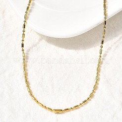 2mm 201ステンレススチールコラムボールチェーンネックレス  長持ちメッキ  ラックめっき  ゴールドカラー  27.56インチ（70cm）&nbsp;NJEW-C097-01G
