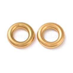 304ステンレススチールリンクリング  丸いリング  ゴールドカラー  13x3mm  内径：7mm&nbsp;STAS-D246-01A-01G