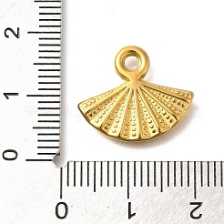 イオンプレーティング（IP）304ステンレスペンダント  ファンチャーム  18KGP本金メッキ  15x18x2mm  穴：2mm&nbsp;STAS-I321-80G