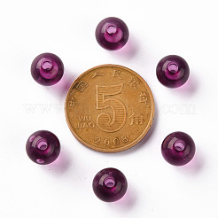 透明なアクリルビーズ  ラウンド  マゼンタ  8x7mm  穴：2mm  約1745個/500g&nbsp;MACR-S370-A8mm-743