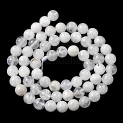 天然レインボー ムーンストーン ビーズ 連売り  ラウンド  6~6.8mm  穴：0.7mm  約62個/連  14.96''（38cm）〜15.55''（39.5cm）&nbsp;X-G-D340-A01-6mm