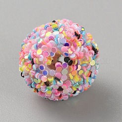 不透明なアクリルビーズ  ラウンド  カラフル  15.5x14.5mm  穴：2.3mm&nbsp;MACR-WH0010-12C